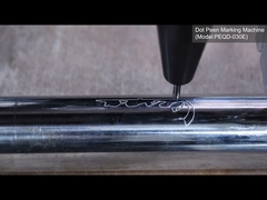 Máquinas de marcado de puntillas láser perfectas PEQD-030E marcado Logotipo en tubo de acero inoxidable de 32 mm