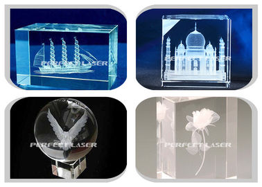 Subsuperficie 3D dentro de la máquina de grabado láser de cristal de vidrio para imágenes personalizadas