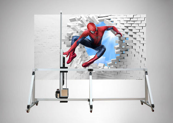 impresoras de chorro de tinta verticales de la pared de las cabezas del doble 3D que pintan las impresoras para el arte de cerámica de madera de cristal de papel de los metales