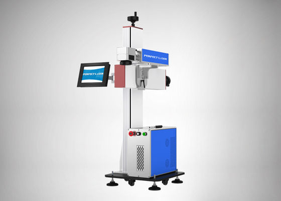 máquina de la marca del laser del vuelo elevable de 1064nm 20W para la cadena de producción